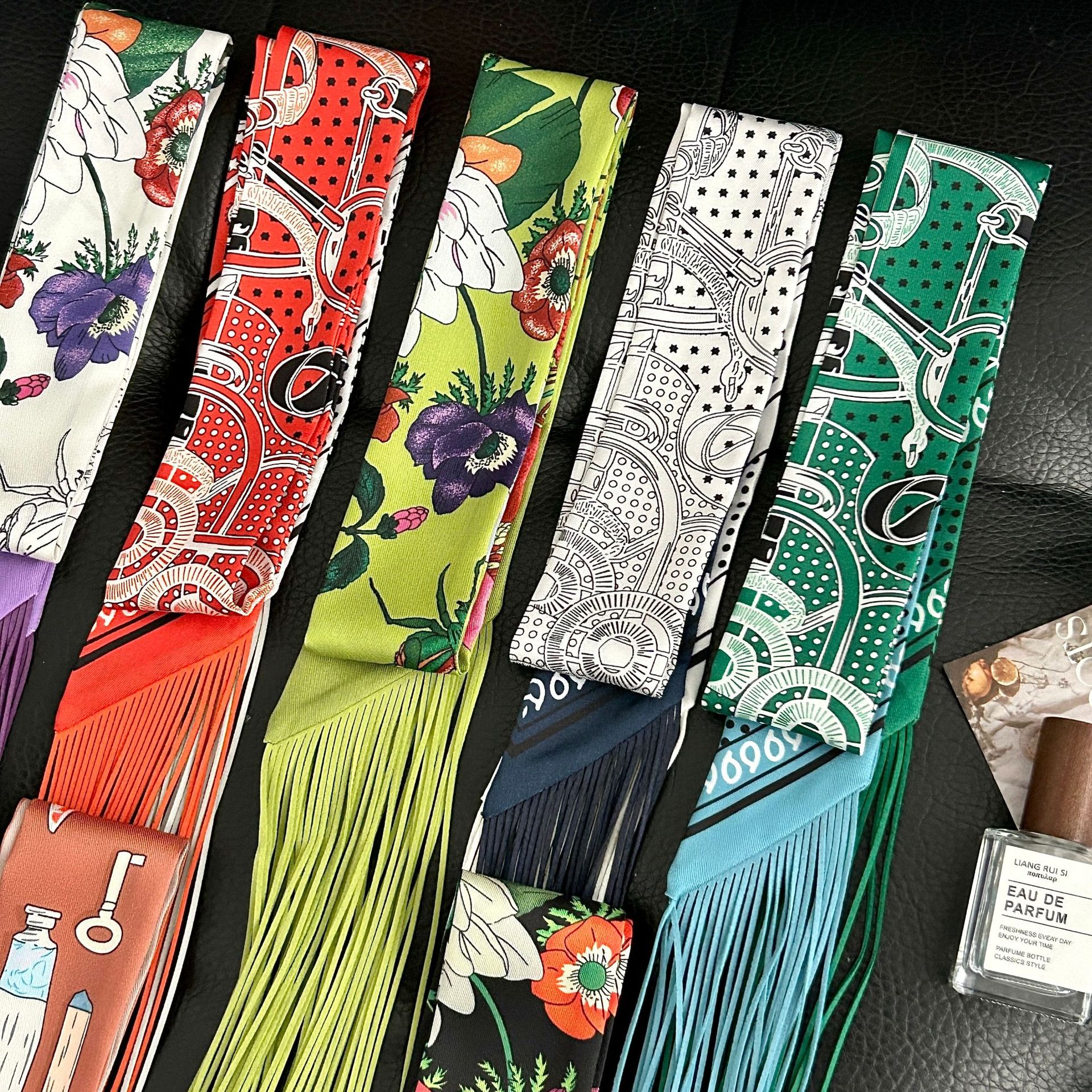 Luxury Tassel Skinny Scarf for - Head Wrap Turban 评论和价格
