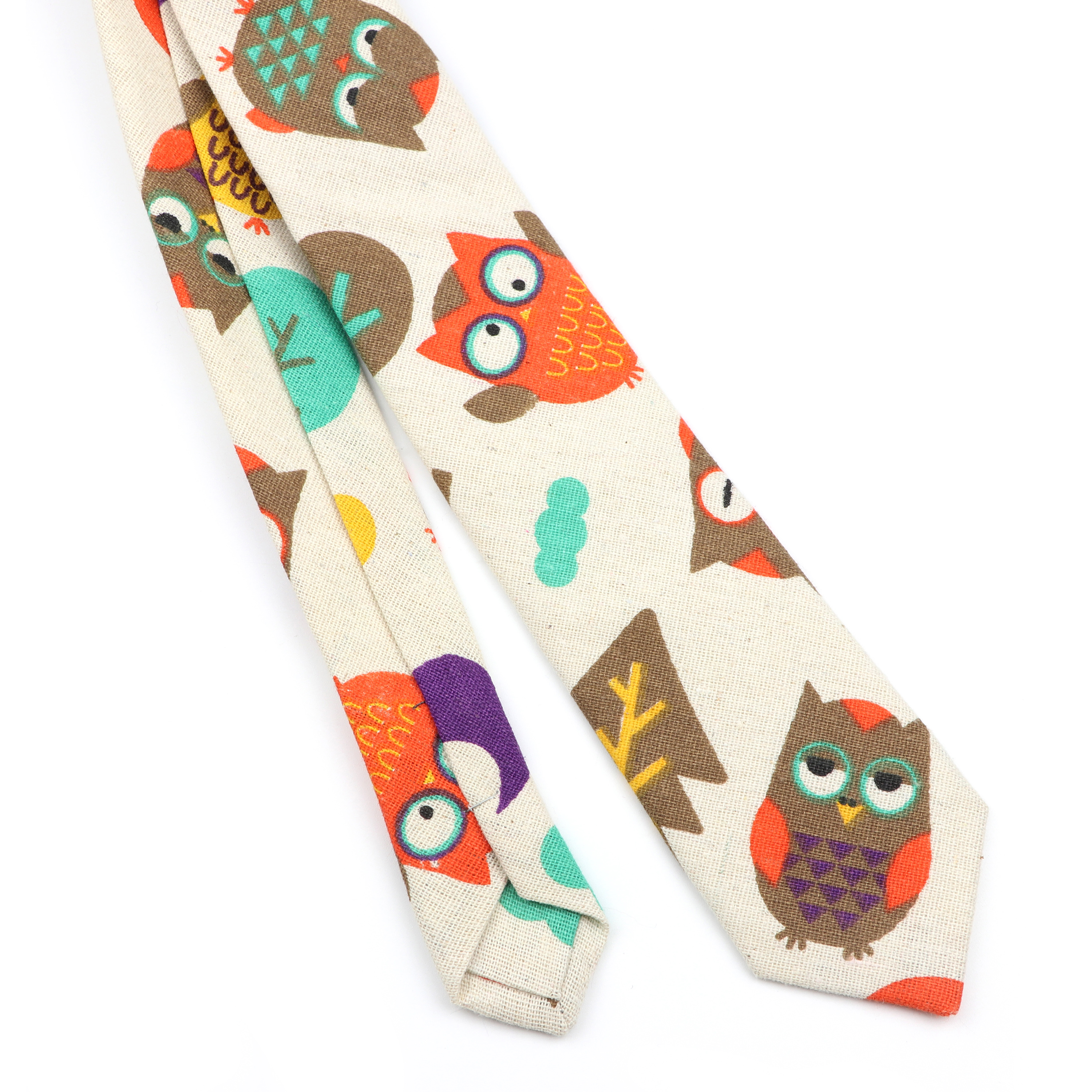 Novelty Cartoon Linen Tie For  - Skinny Tie Men 评论和价格