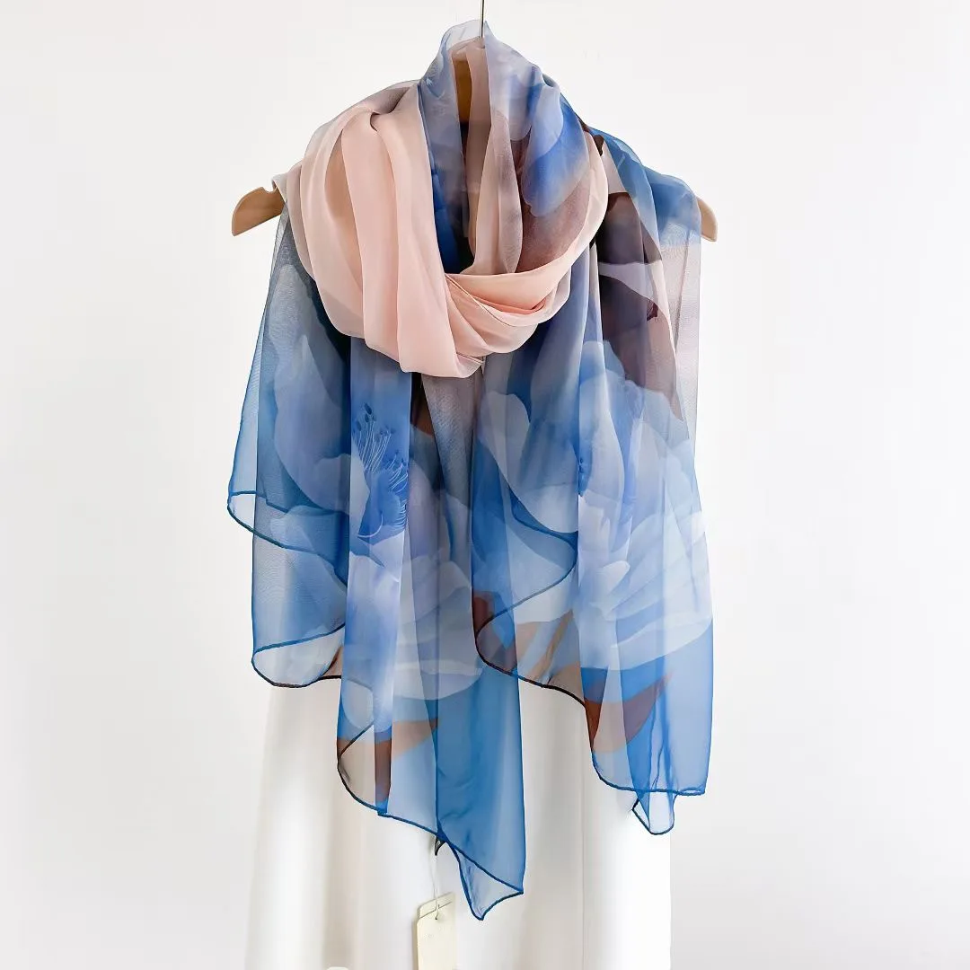 Silk Scarf Fashion Design Neck - Pashmina Wrap Large 评论和价格