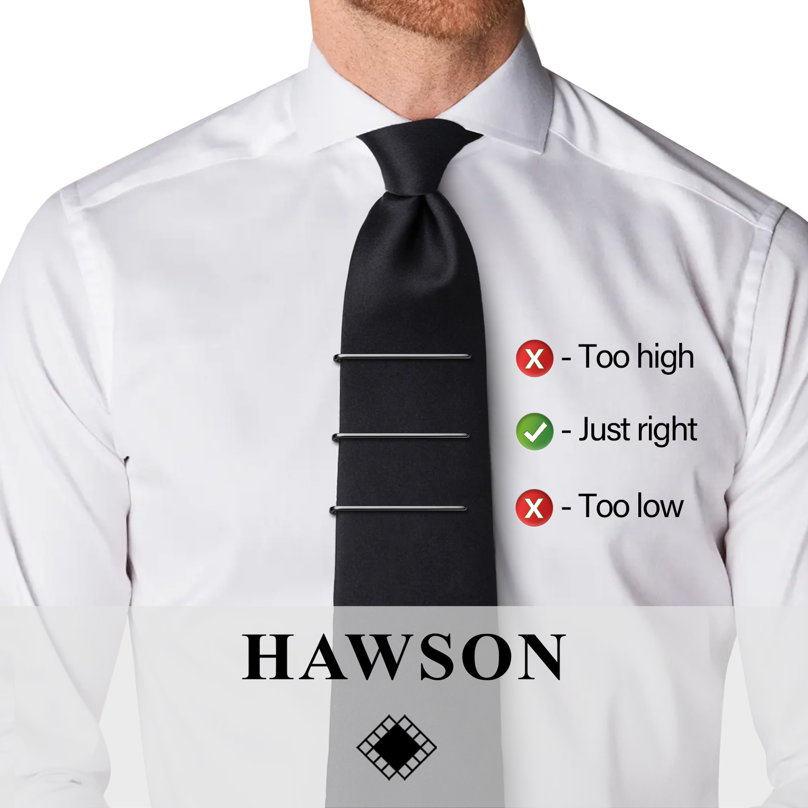 HAWSON Tie Clips for Men 4Pcs  - Tie Bar Set Gift 评论和价格