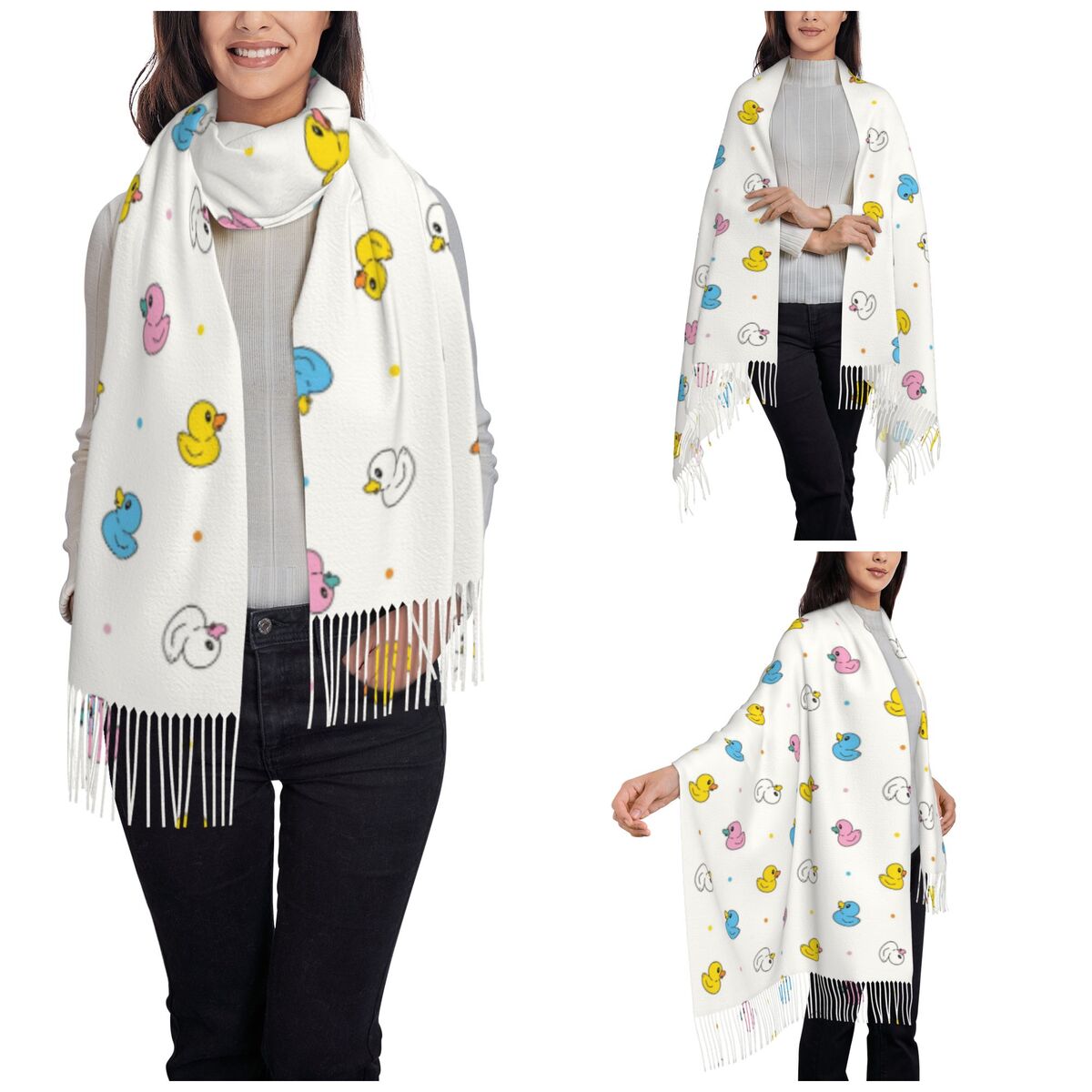 Women's Scarf with Tassel Cute - Pashmina Wrap Large 评论和价格