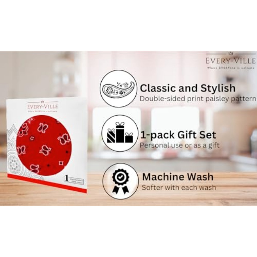 Gift Packaging Bandana for Men - Handkerchief Cotton Men 评论和价格