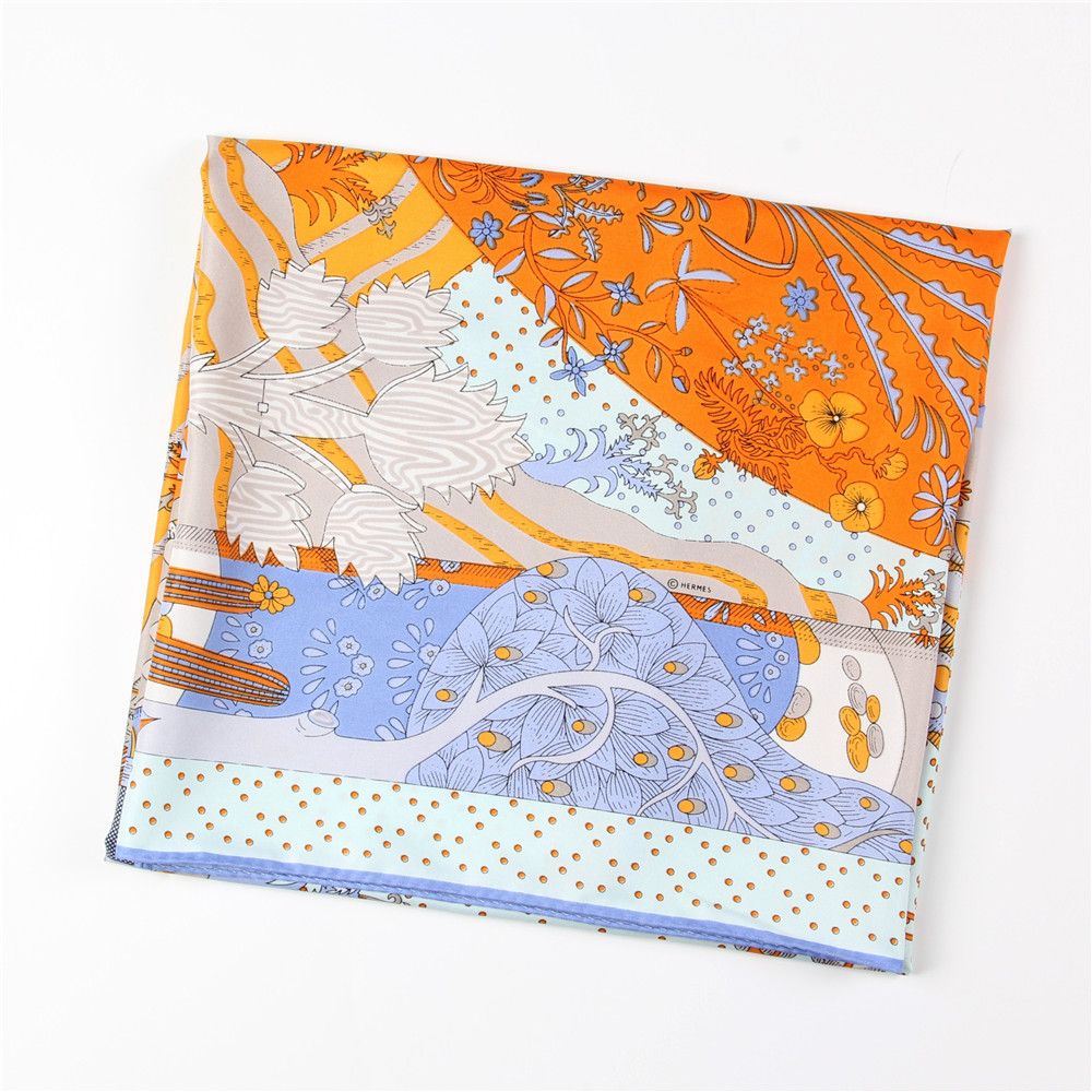 Manual Hand Rolled Twill Silk  - Scarf Silk Square 评论和价格