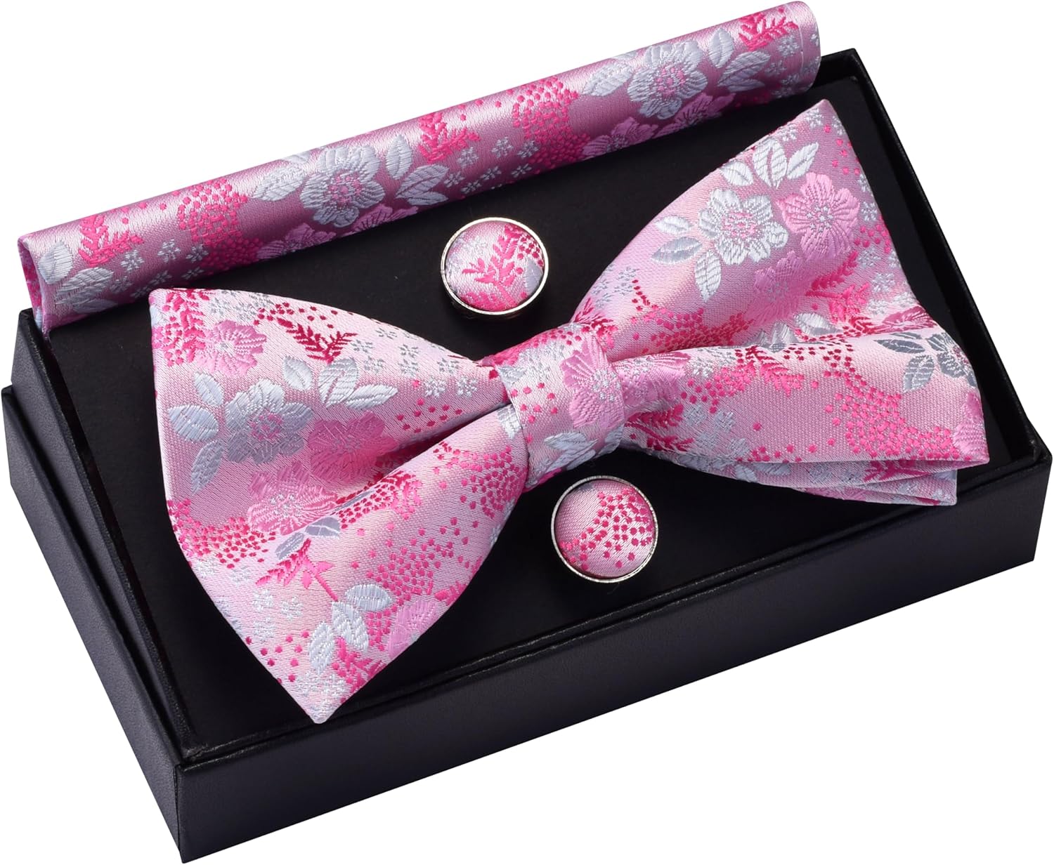 Floral Bow Tie & Handkerchief  - Pocket Square Set 评论和价格