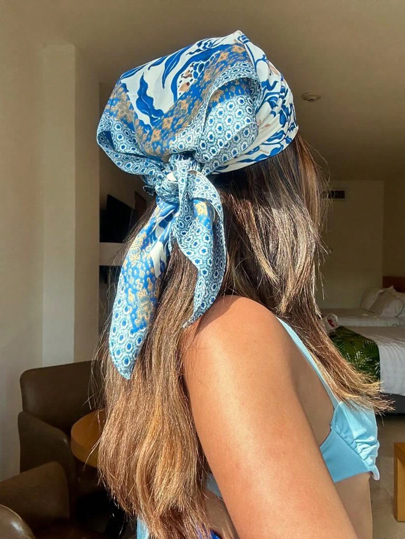 Luxury Brand Bohemia Print Squ - Scarf Silk Square 评论和价格
