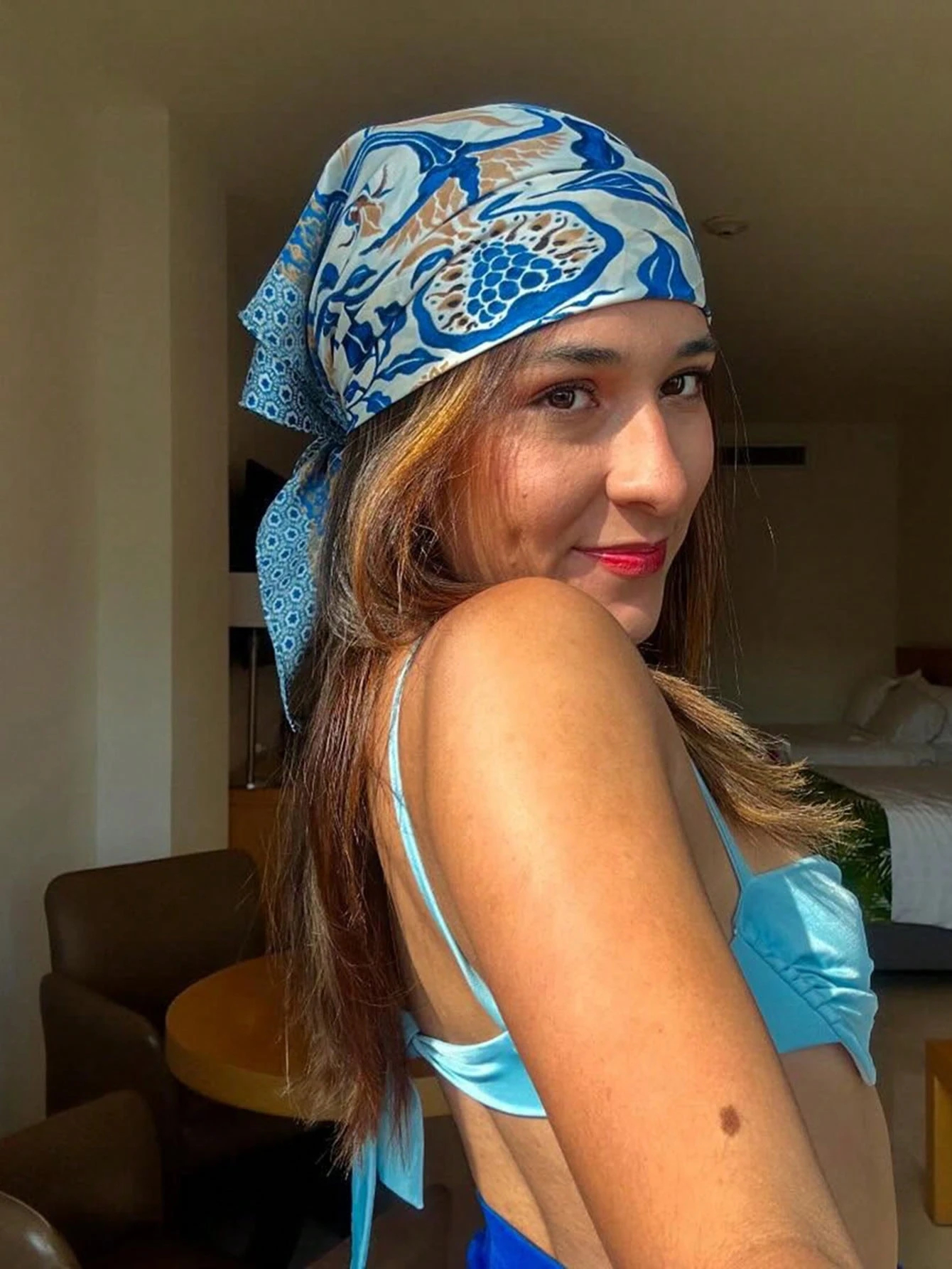 Luxury Brand Bohemia Print Squ - Scarf Silk Square 评论和价格