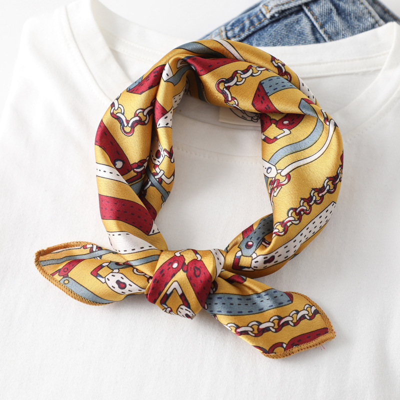 Women scarf  50*50cm Square Sk - Silk Tie Striped 评论和价格