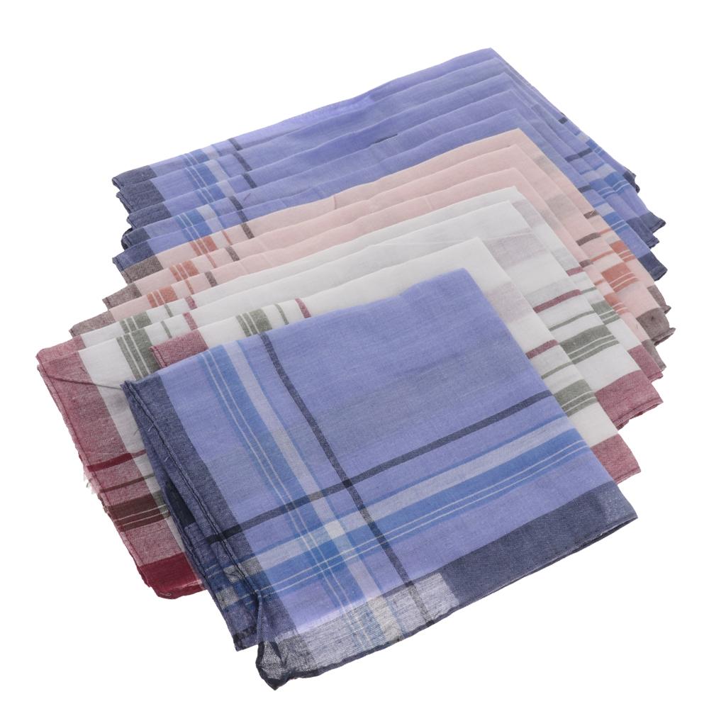 12 Pieces Men Assorted Cotton  - Handkerchief Cotton Men 评论和价格