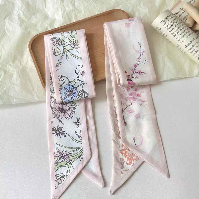 Fashion Women Silk Satin Skinn - Ascot Neck Scarf 评论和价格