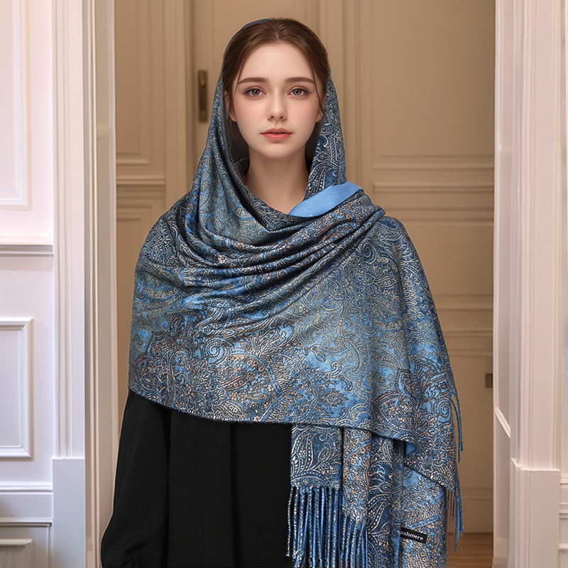 Luxury Paisley Pashmina Shawl  - Woven Scarf Blanket 评论和价格
