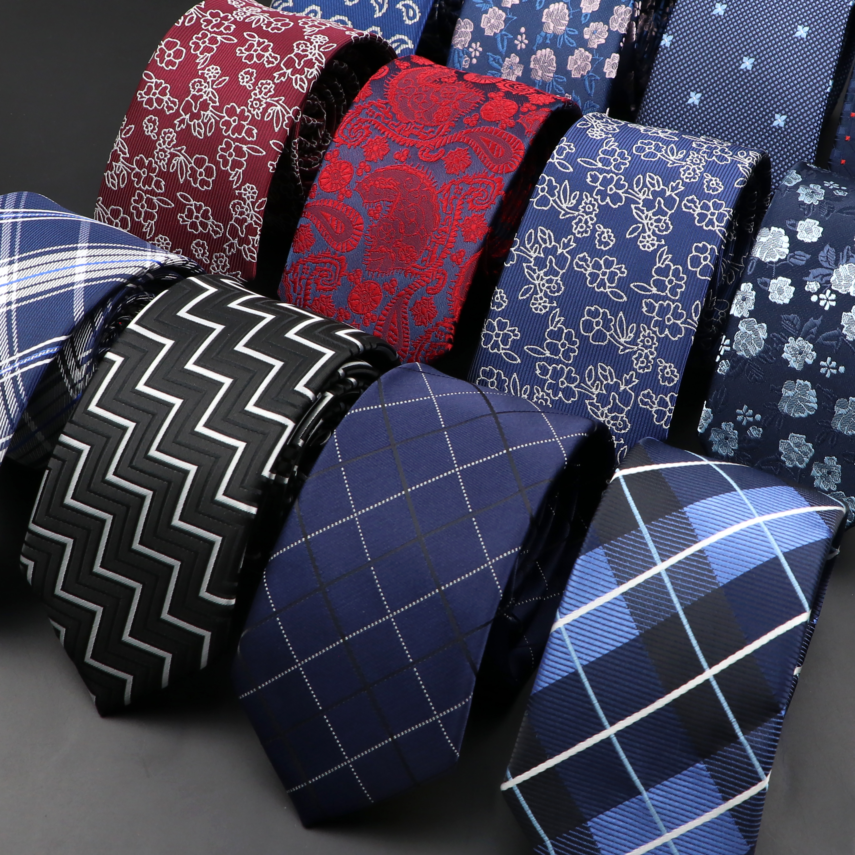 New Men Ties Solid Color Strip - Skinny Tie Men 评论和价格