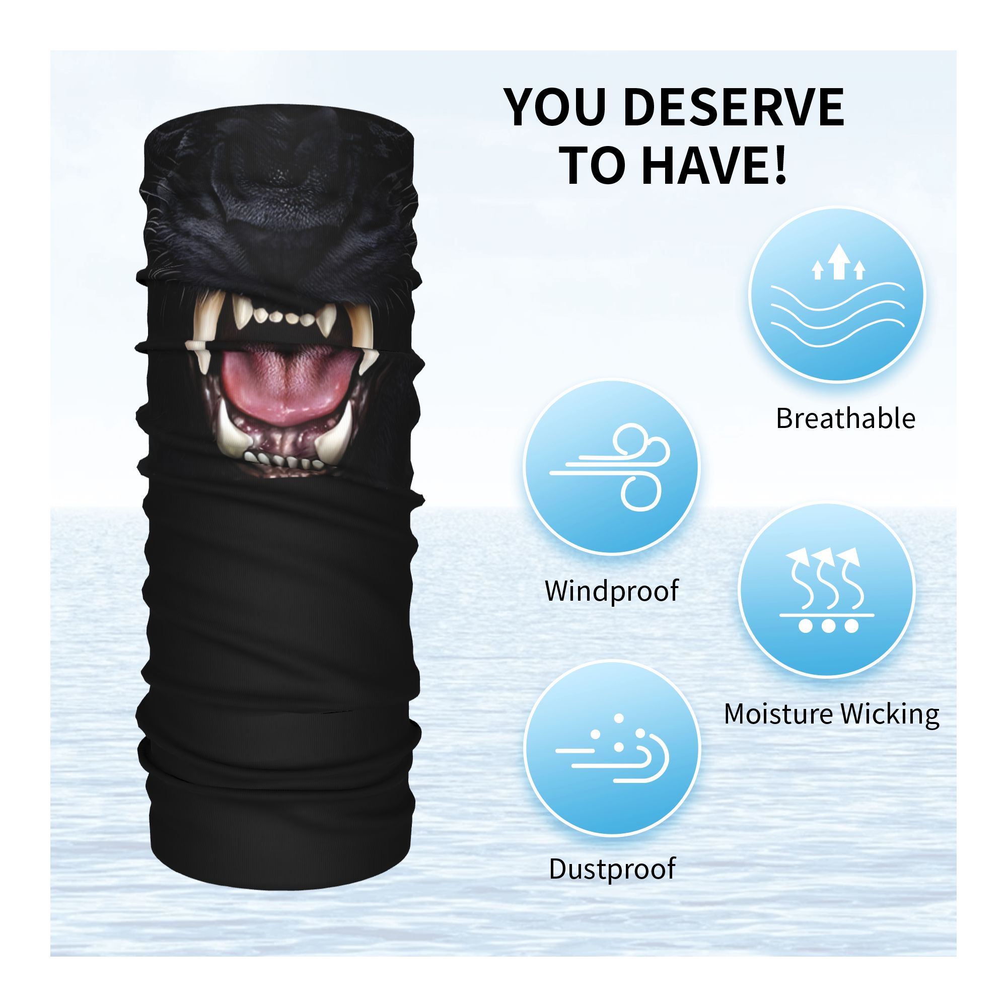 Custom Black Panther Animal He - Neck Warmer Tube 评论和价格