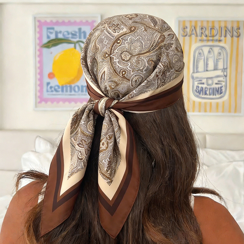 Luxury Women Silk Square Scarf - Scarf Silk Square 评论和价格
