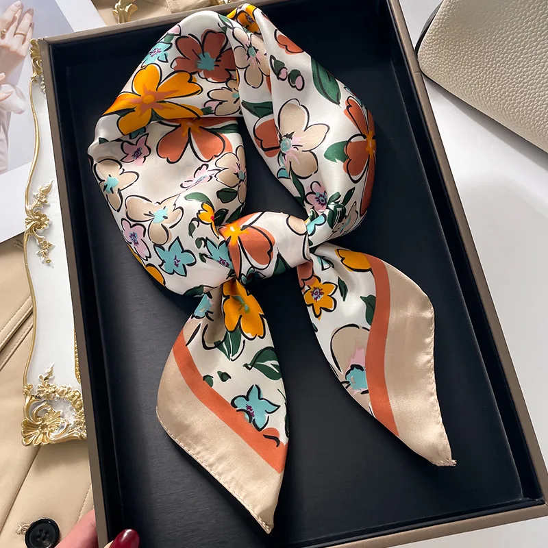 Luxury Square Scarf For Women  - Scarf Silk Square 评论和价格