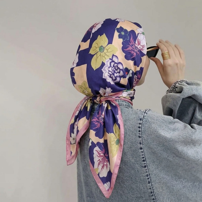 Print Silk Scarf Fashion Turba - Scarf Silk Square 评论和价格