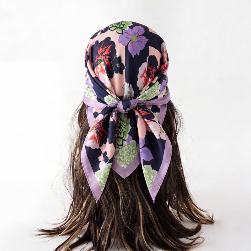 Print Silk Scarf Fashion Turba - Scarf Silk Square 评论和价格