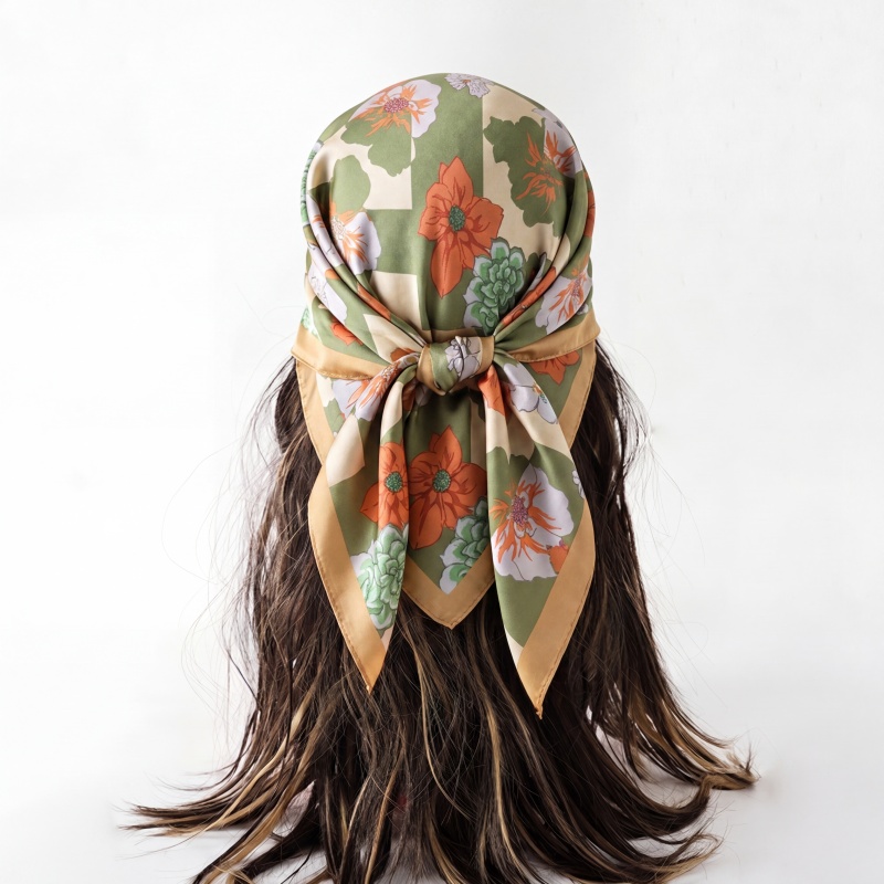 Print Silk Scarf Fashion Turba - Scarf Silk Square 评论和价格