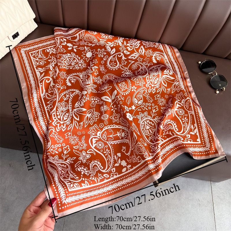 1Pc cashew print fashion silk  - Scarf Silk Square 评论和价格