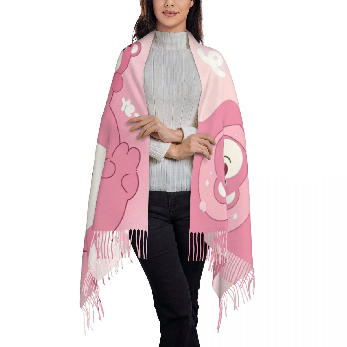 Lotso Pink Bear Women's Scarf  - Pashmina Wrap Large 评论和价格