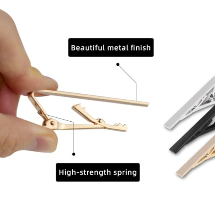 3 Pack Tie Clips for Men Tie B - Tie Bar Set Gift 评论和价格