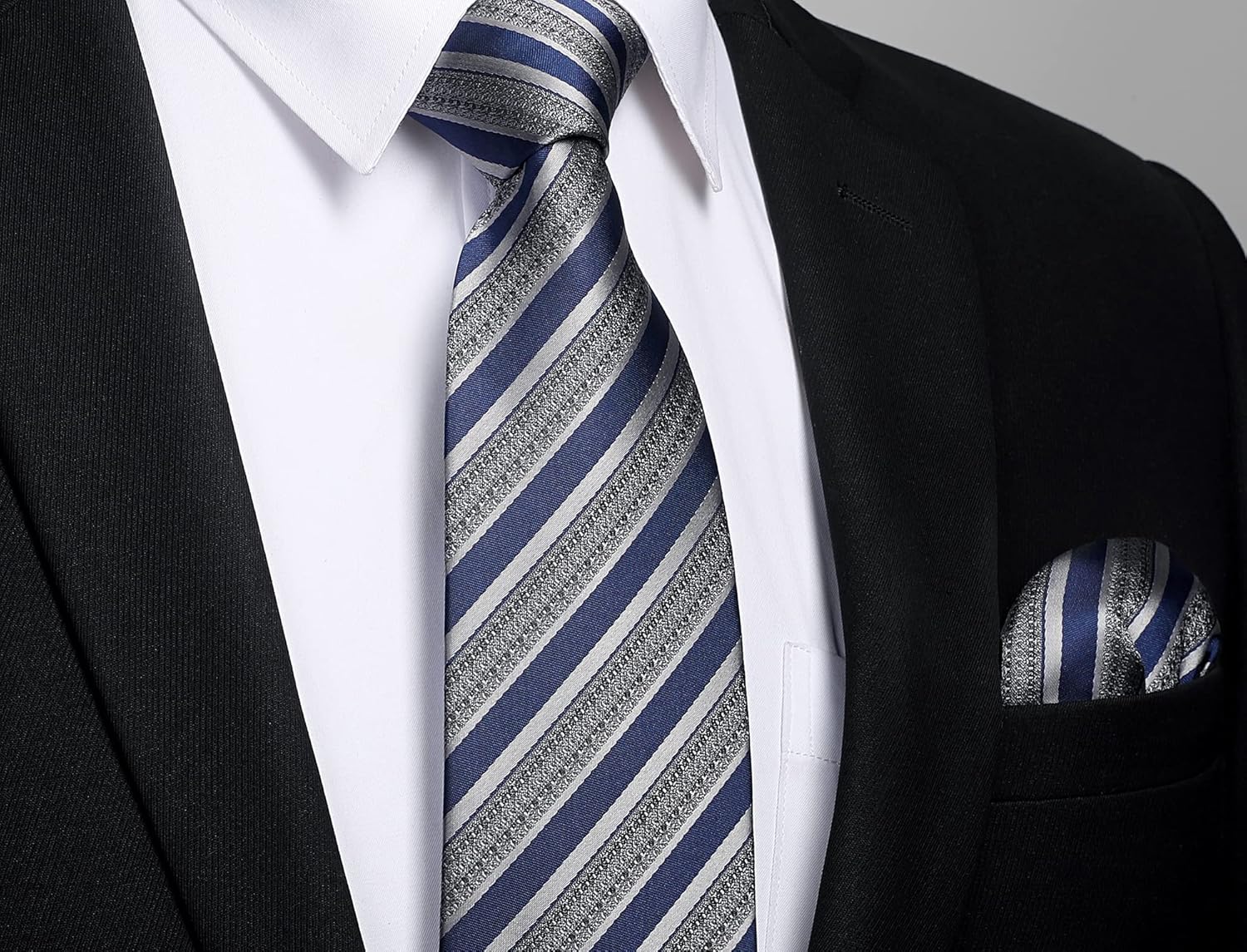 Men's Stripe Tie & Pocket Squa - Handkerchief Cotton Men 评论和价格