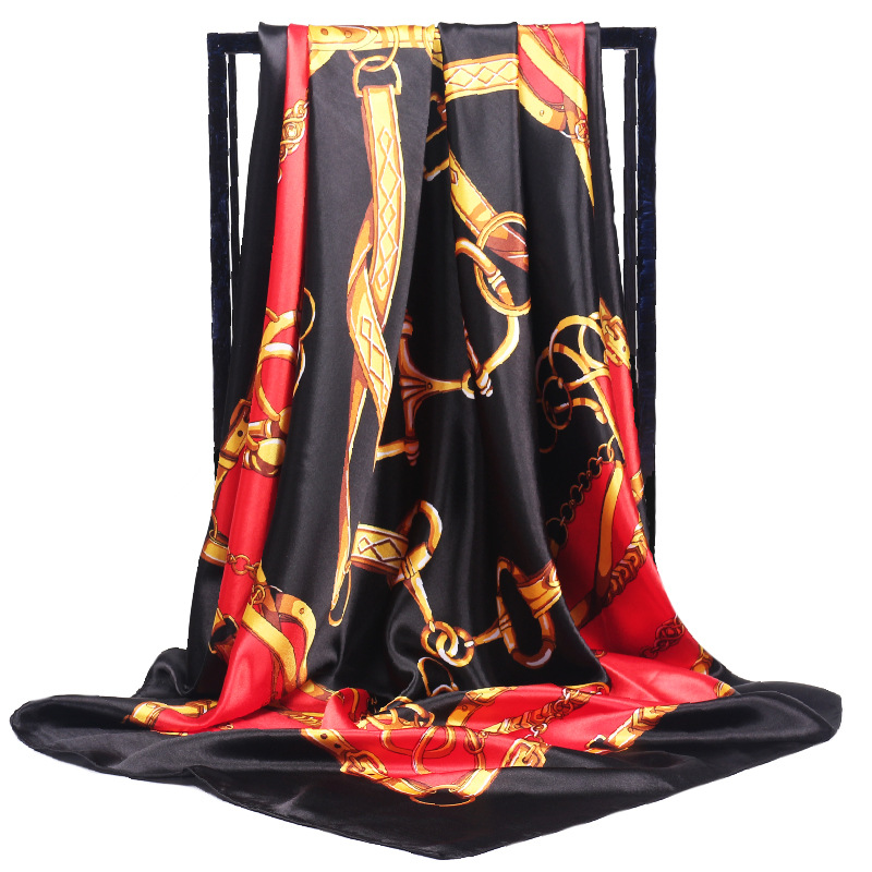 90*90cm Ladies Silk Scarf Band - Scarf Silk Square 评论和价格