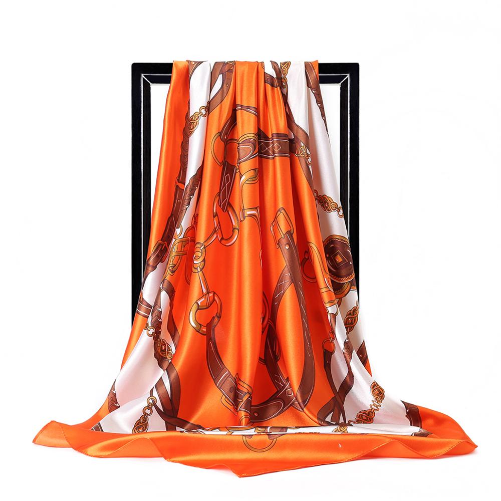 90*90cm Ladies Silk Scarf Band - Scarf Silk Square 评论和价格