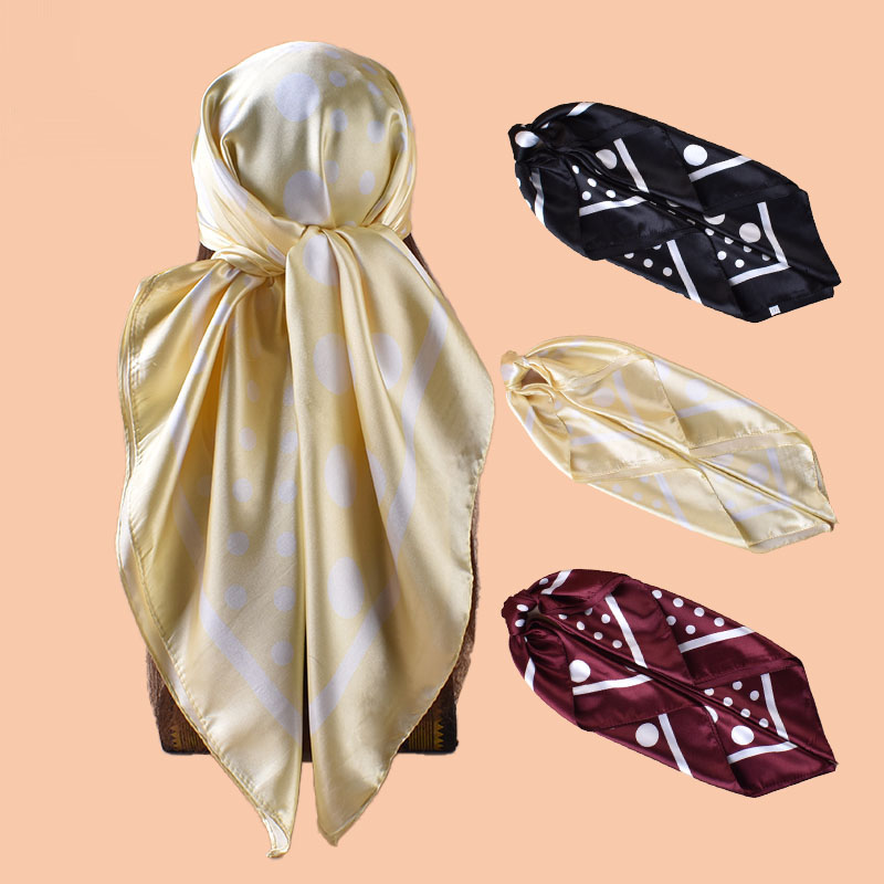 1pc Gradient Paisley Print Sat - Scarf Silk Square 评论和价格