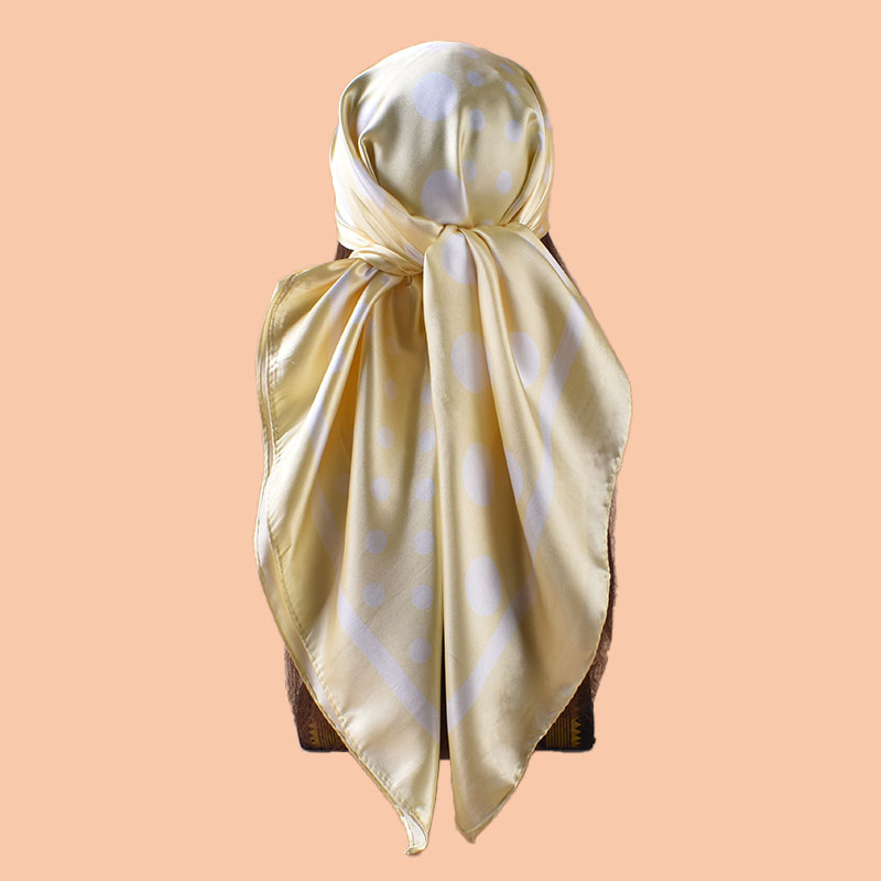 1pc Gradient Paisley Print Sat - Scarf Silk Square 评论和价格