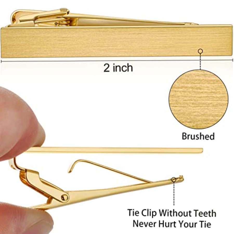 HAWSON 2 inch Tie Clip for Men - Tie Bar Set Gift 评论和价格