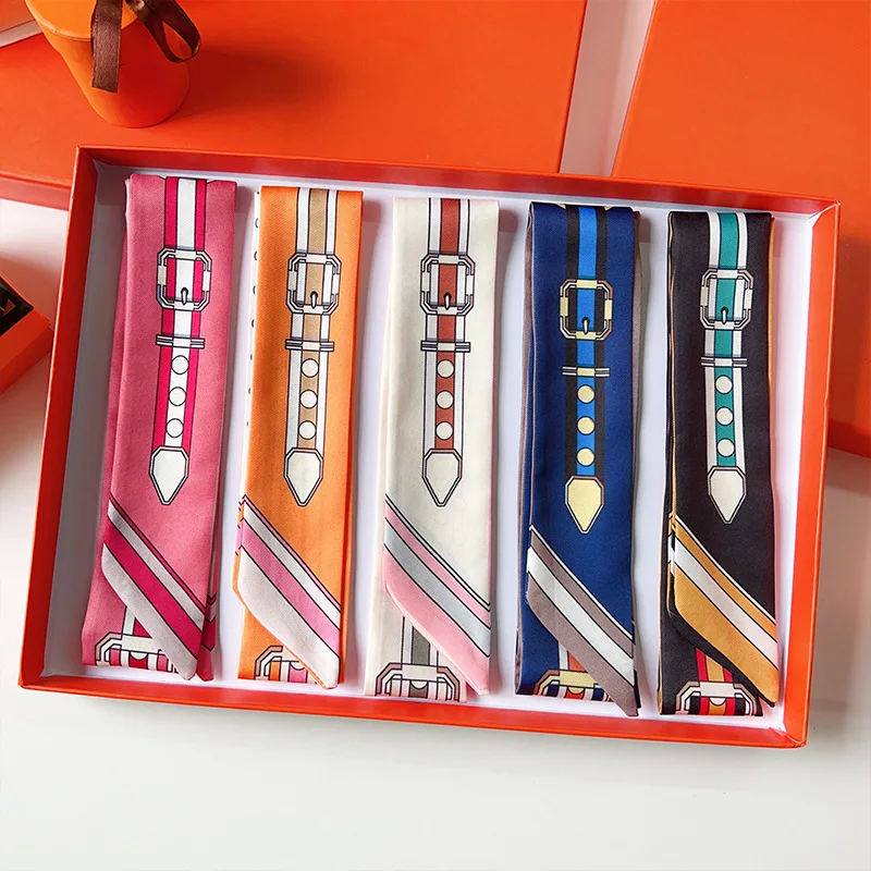 Women Scarf Skinny Silk Scarf  - Silk Neck Scarf 评论和价格