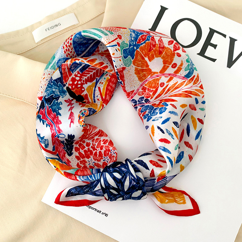 53cm Square Silk Scarf Women N - Scarf Silk Square 评论和价格