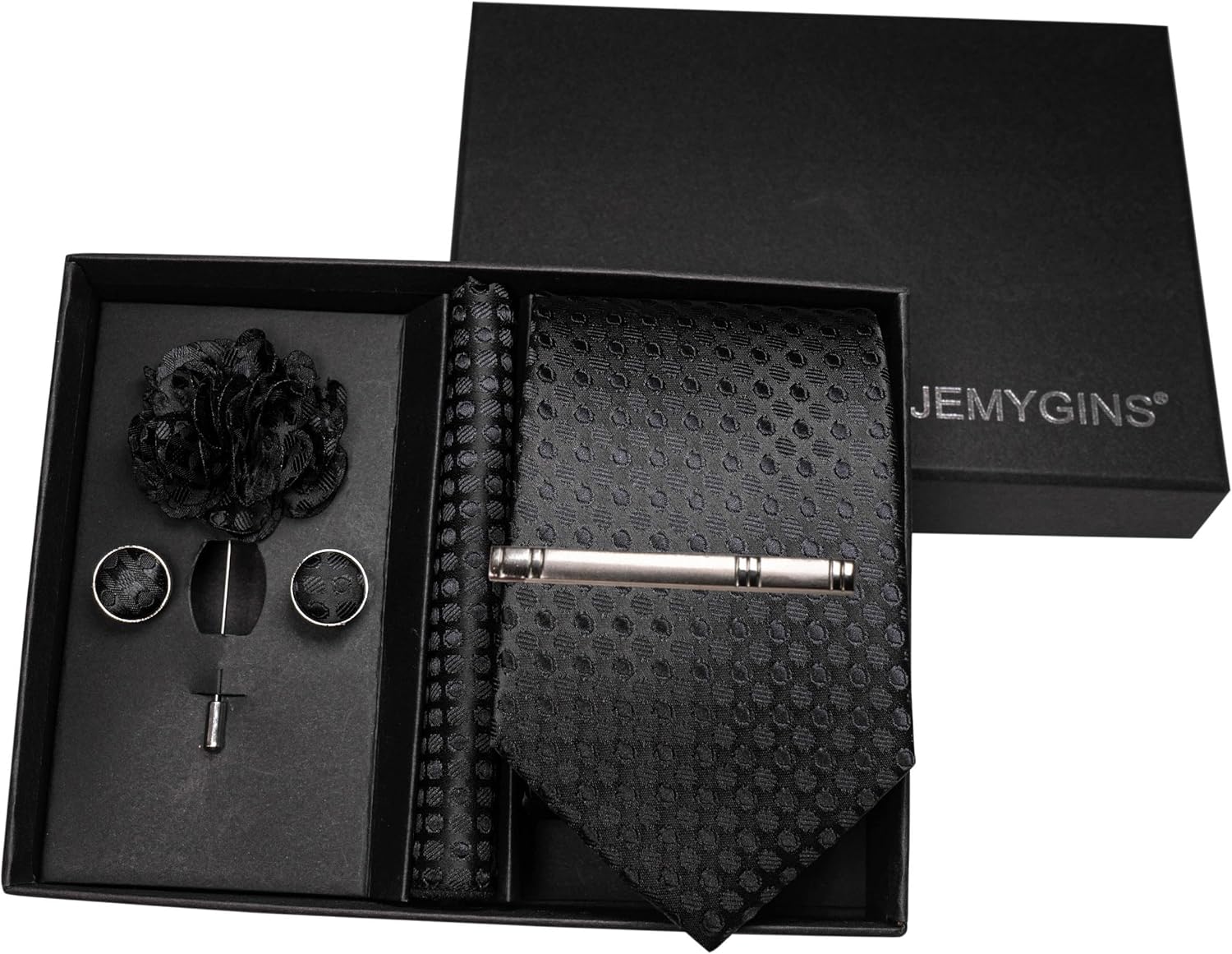 5PCS Men's Tie Set with Pocket - Pocket Square Set 评论和价格