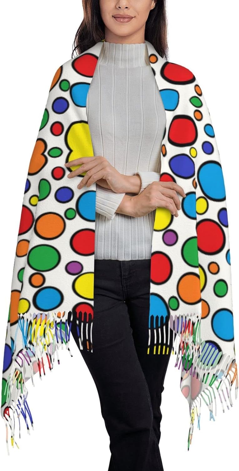 Colorful Circles Women's Scarf - Stole Wedding Shawl 评论和价格