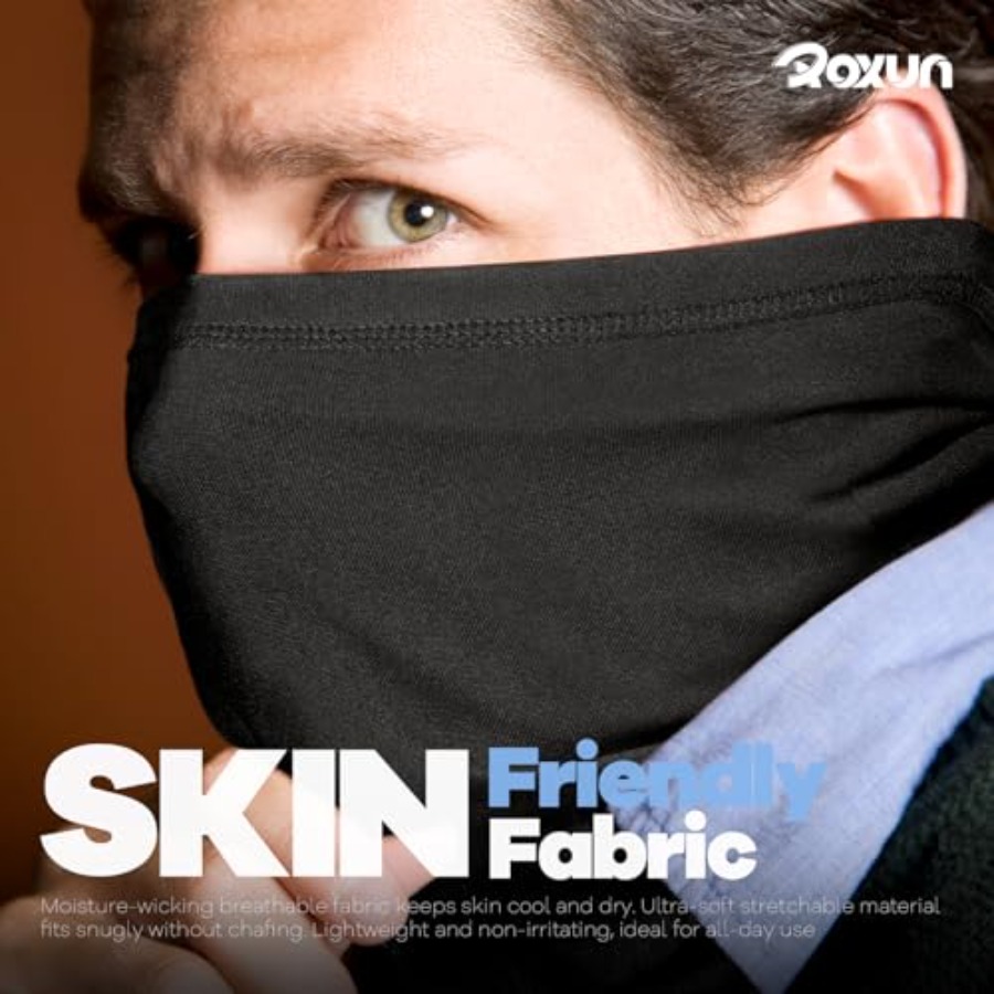 ROXUN 4 Pack Neck Gaiter, Cool - Face Scarf Mask 评论和价格