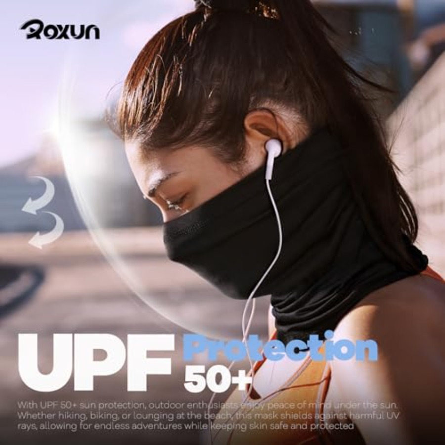ROXUN 4 Pack Neck Gaiter, Cool - Face Scarf Mask 评论和价格