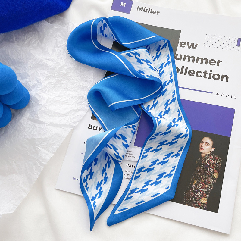 Klein blue silk scarf new chec - Silk Tie Striped 评论和价格